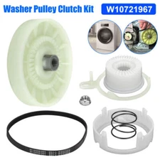 W10721967 Washer Pulley Clutch Kit & W10006384 Washer Drive Belt,for Whirlpool