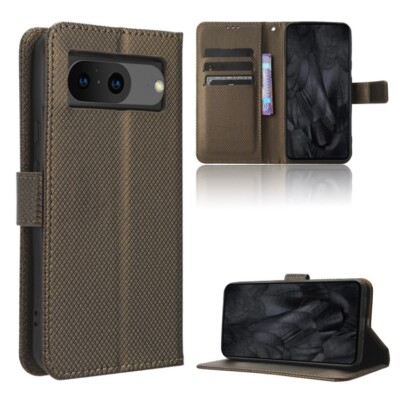 Für Google Pixel 8 Diamond Texture Leder Handy Hülle Cover Schale