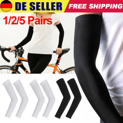 1-5 Paar Ärmel UV Schutz Armlinge Sonnencreme Sleeves Sportschutz Kompression