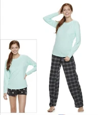 SO Juniors XL Soft & Cozy 3-pc Pajama Set with Shorts Sleep Lounge Cactus new