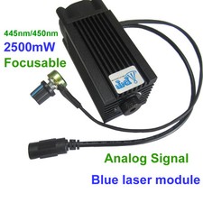 Analog Signal 445nm/450nm 2500mW/2.5W blue laser module 12V DIY CNC engraving