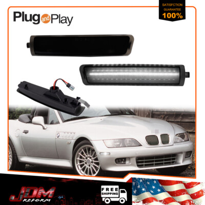 FOR BMW E36 Z3 M COUPE M ROADSTER WHITE LED FRONT BUMPER SIDE MARKER 1996-2002