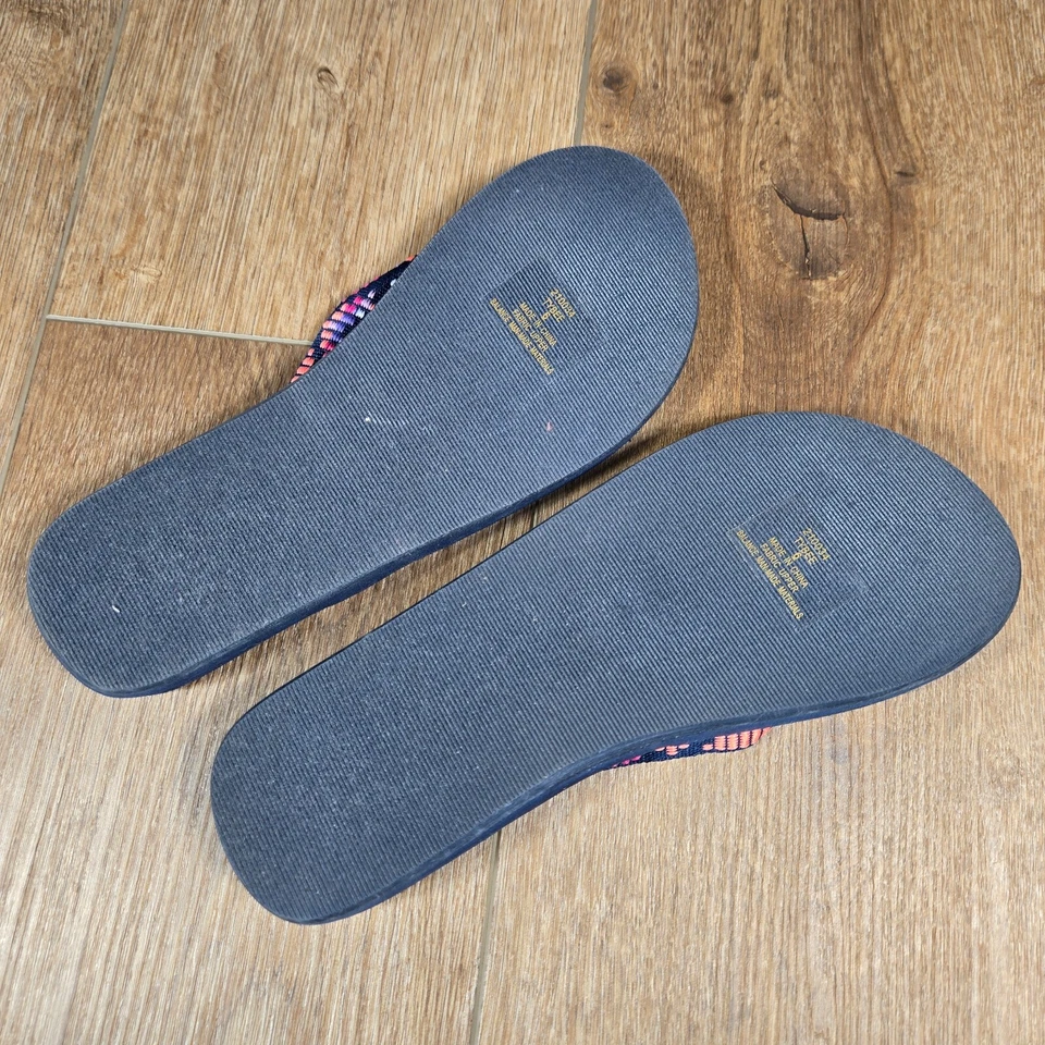 Blue Fin Women's Size 6 Aztec Print Strap Flip Flop Sandals Comfortable Footwear - Image 2 of 4