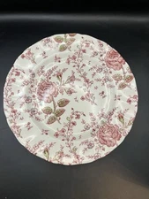 Johnson Bros Rose Chintz Dinner Plate 9 3/4" Made In England scalloped edge