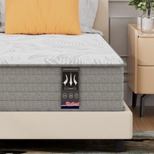 King Mattress 12" Medium Firm Hybrid Spring Mattress in a Box Gel Memory Foam