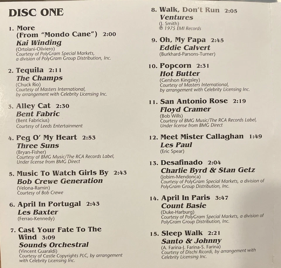 Great Instrumental Hits CD 1995 MCA, 2-Disc Set, 40 Tracks Foto 2 de 4