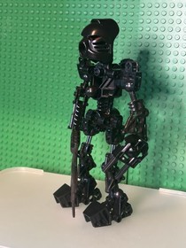 LEGO Bionicle Shadow Toa Mata Tahu 8534 Black Kanohi Hau Custom Blackout Moc