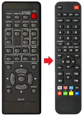 Fernbedienung geeignet für HITACHI CP-EX3551WN | CP-EX402 | CP-EX4551WN