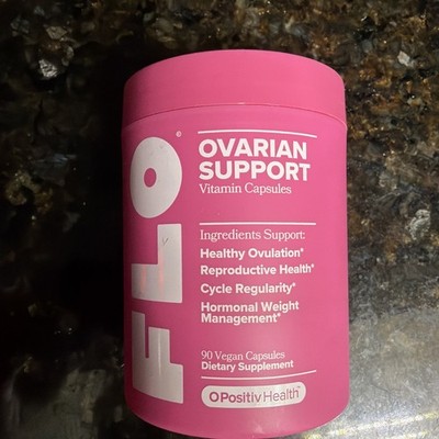 O Positiv FLO Ovarian Support Vegan Capsules - 90ct EXP 06/2026, NEW