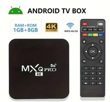 MXQ Pro 4K 5G Ultra HD 64Bit Wifi Android 10 Quad Core Smart TV Box Media Player