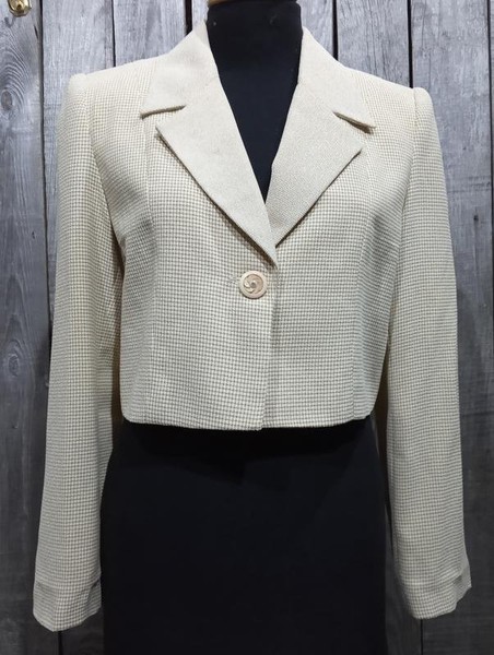 Damen Issey Miyake Jacke Beige Polyester 36 / S /