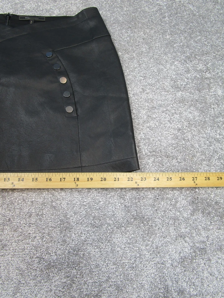 Bcbg Max Azria юбка женщин большой черный искусственной кожи мини новый * - Изображение 3 из 4