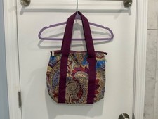 Authentic ETRO Purple Paisley zippered nylon ...