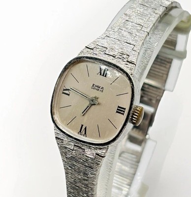Vintage EMKA Swiss Watch 17 Jewels Mechanical 925 Solid  display picture 1