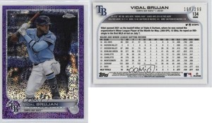 2022 Topps Chrome Purple Speckle Refractor /299 Vidal Brujan #134 Rookie RC