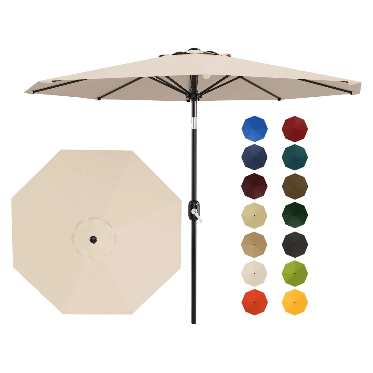 half price sale on 11 to 13 offset patio umbrellas 10 / ft Rectangular Patio Garden Cantilever Umbrella is a great way to help you enjoy your outdoor room 11' Octagon Beige Canopy Patio