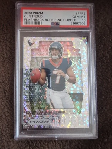 2023 Panini Flashback Rookie C.J. Stroud #PFR-2 No Huddle PSA 10 Gem Mint RC