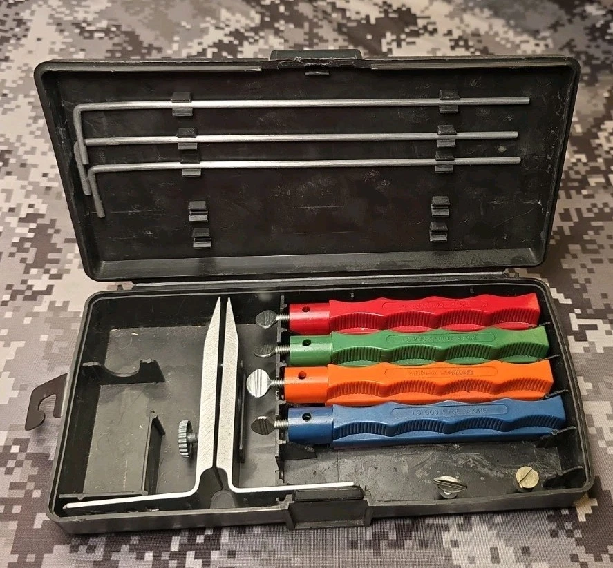 LS LANSKY SHARPENERS KNIFE SHARPENER SHARPEN SET HUNTING KNIFE KITCHEN KNIFE