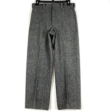 Vintage Woolrich Wool Trousers Men 32 x 28 Hemmed Gray Thick Heavy Hunting Pants