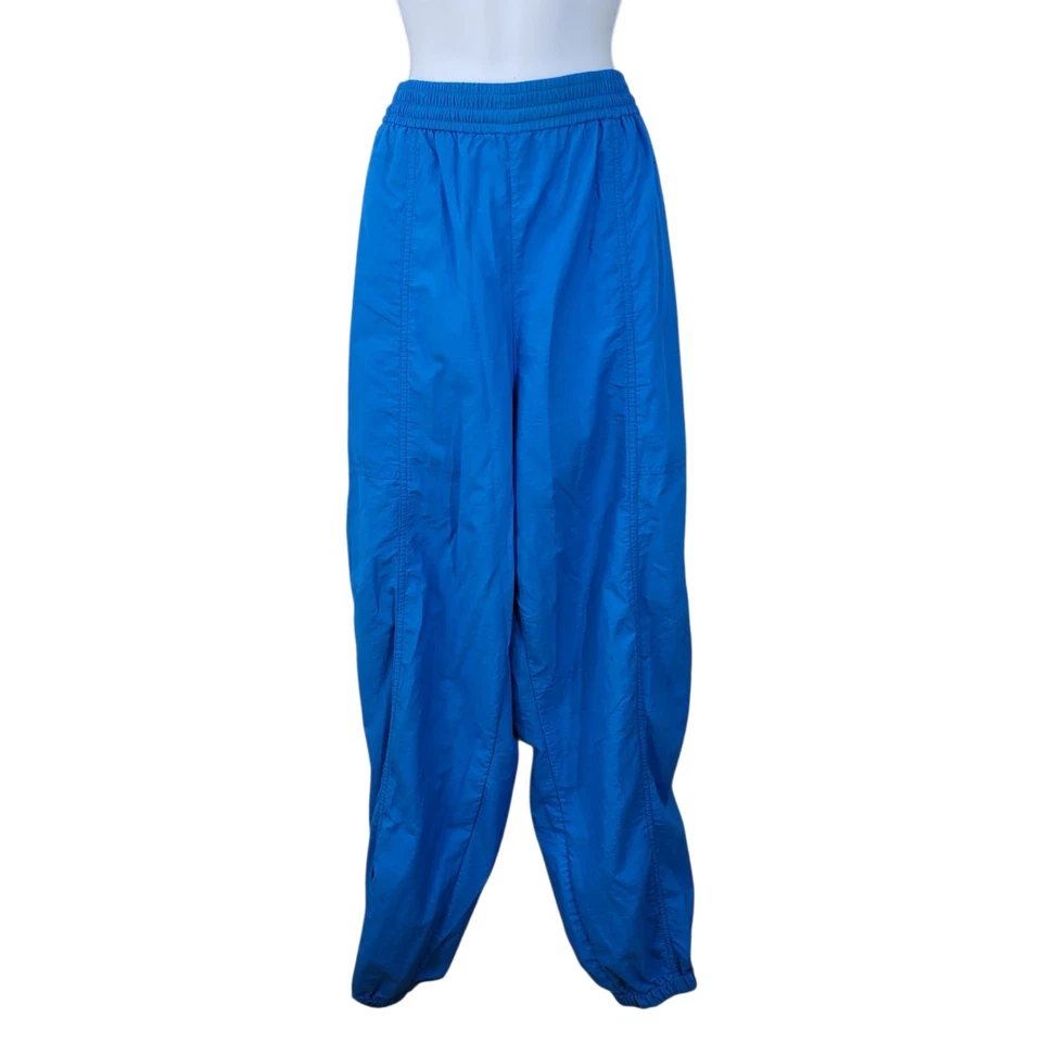 Conjunto de traje de chándal vintage años 90 XL azul pulóver chaqueta pantalones nailon floral  Foto 4 de 4