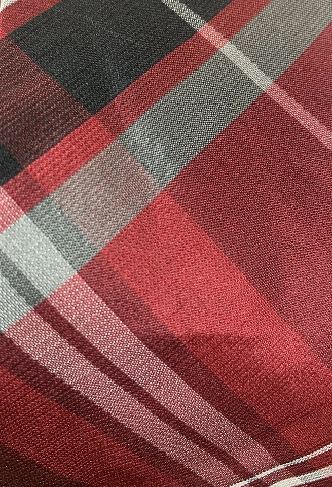 Paquete de corbatas para hombre Merona seda rojas a cuadros y rayas negras lúrex vacaciones cuello corbatas Foto 2 de 4