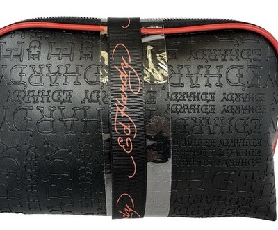 Ed Hardy 2 Cosmetic Bag Set Rhinestone Skull Hearts Tattoo Style 