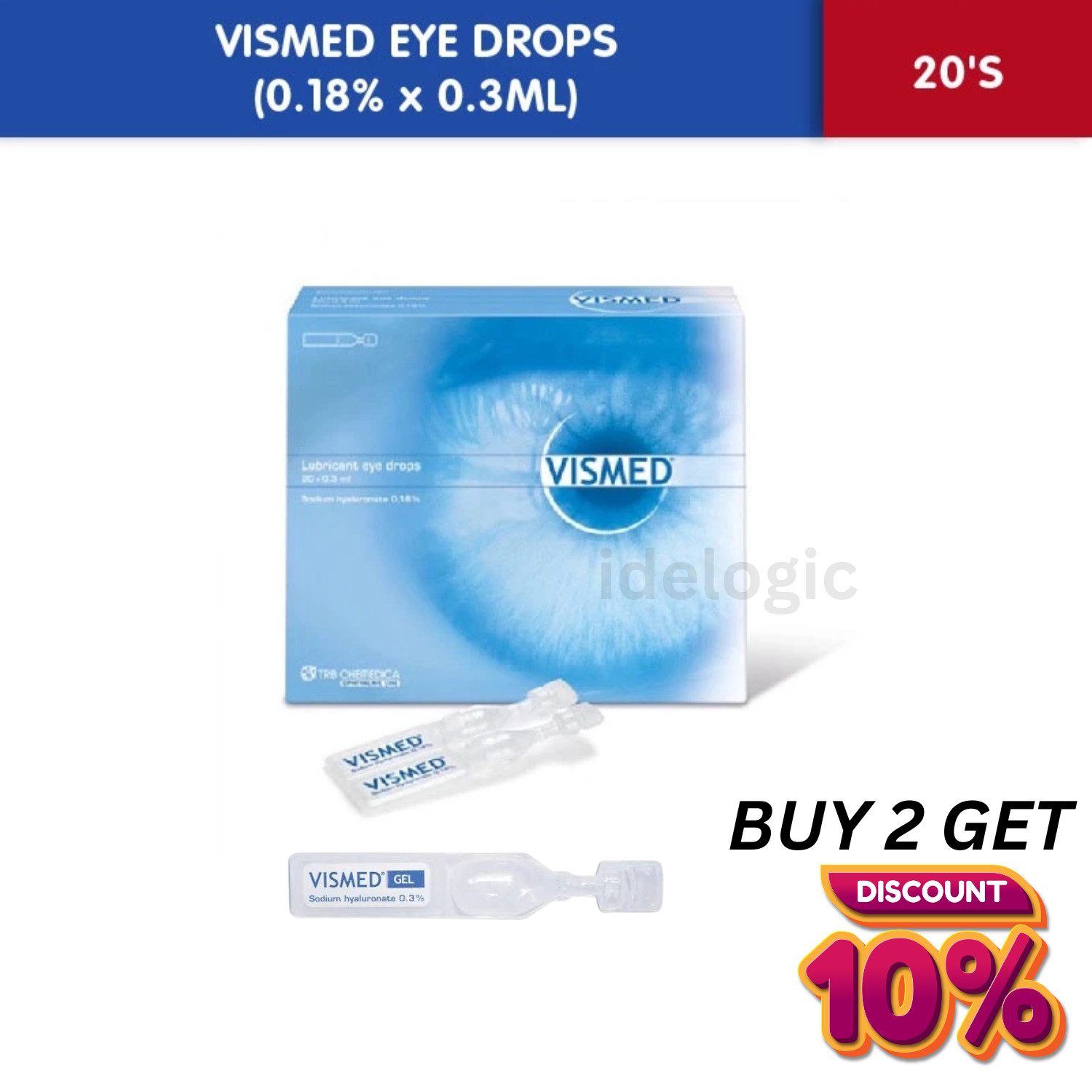 No Preservative Relief Dry Eye Ocular Surface Damage20x0.3ml