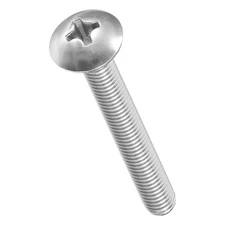 Machine Screws Phillips Head(3/8"-16x3") 8Pcs, Silver