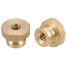 Knurled Thumb Nuts, 4pcs M8 x D23mm x H16mm Brass High Head Adjusting Nuts