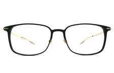 Montblanc Eyeglasses Frames MB0196OK 005 Black Gold Aluminum Titanium 55-18-145