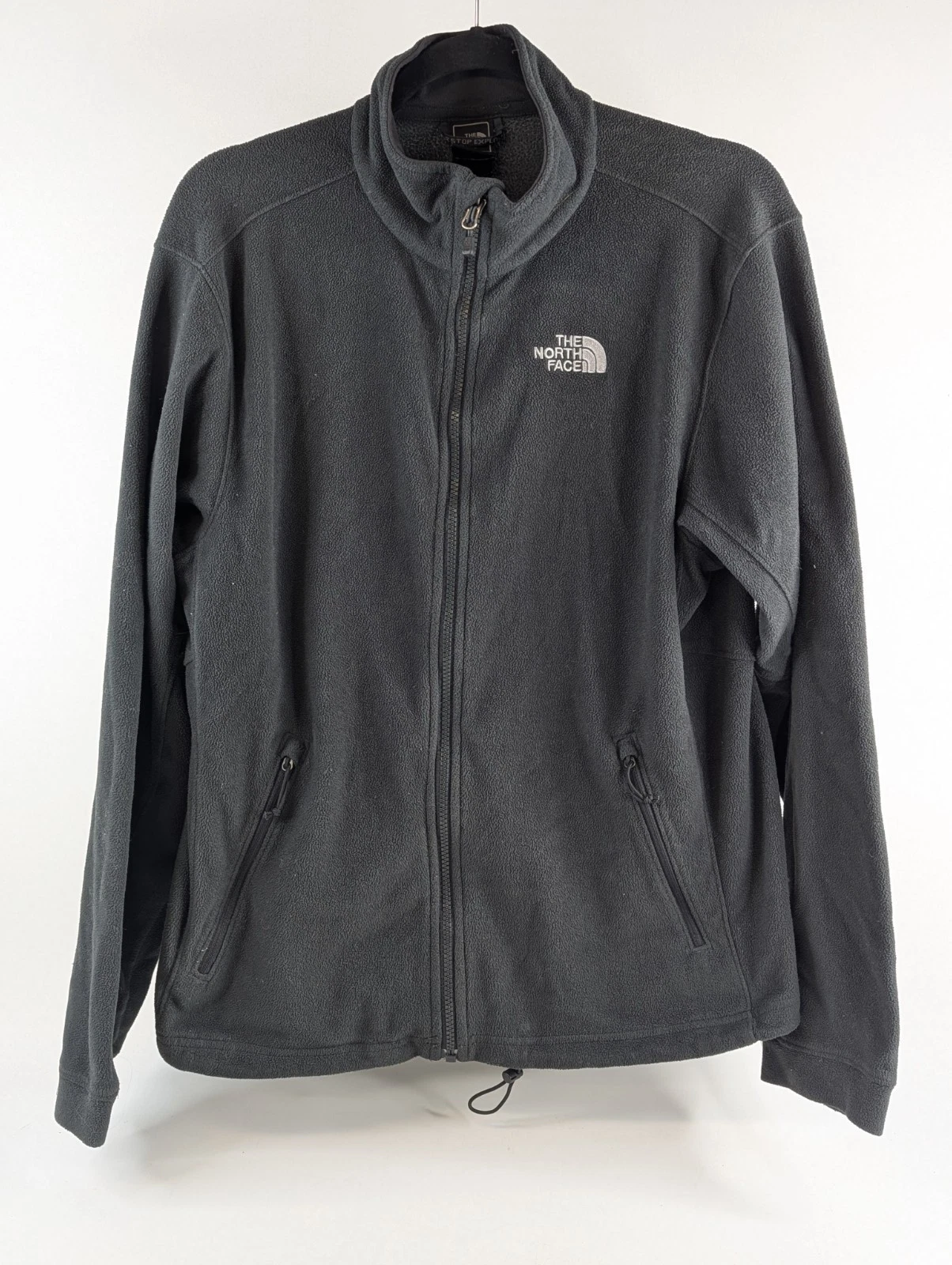 The North Face Mens Medium Black Fleece Full Zip Sweater Thermal Sweatshirt