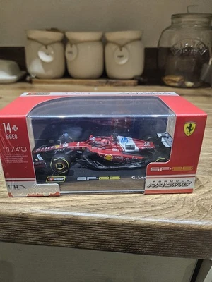 Bburago 1:43 2025 Ferrari SF25 #16 Charles Leclerc Formula 1 Diecast Case
