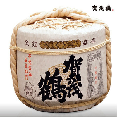 Japanisches Sake Fass Taru 1800ml leer Kamotsuru Feier Display Deko