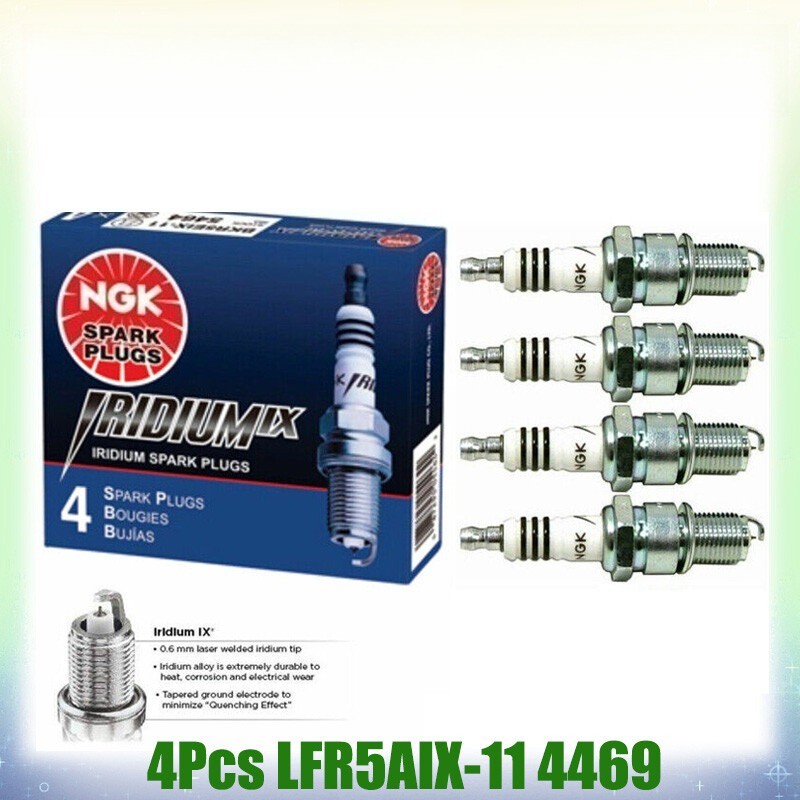 4Pcs NGK LFR5AIX-11 4469 Iridium Spark Plugs For Hyundai Nissan Infiniti Yamaha