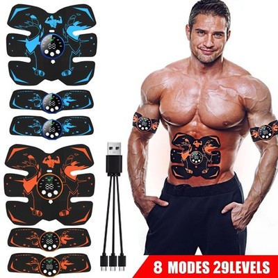 USB Rechargeable EMS Muscle Stimulator ABS Arm Leg Trainer Abdominal Training US