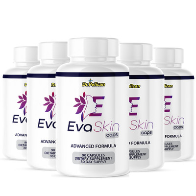 Eva Skin Caps- Skin Support with Collagen Complex- 5 Bottles- 450 Capsules