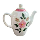 Stangl Pottery Wild Rose Coffee Pot 7" Tall Vintage Cottage Core Hand Painted