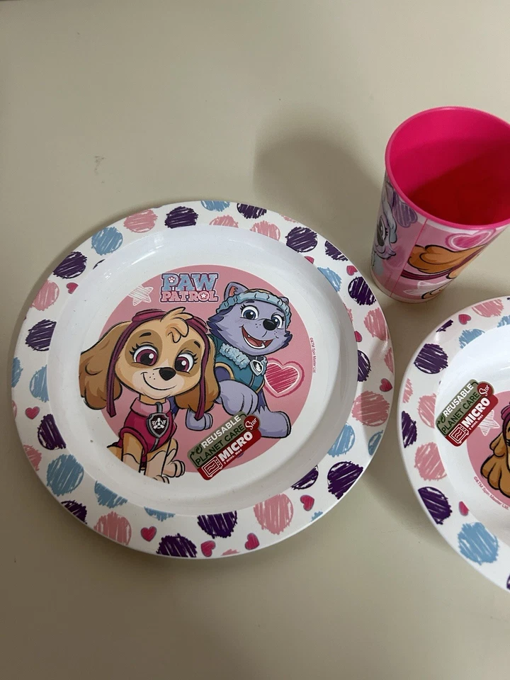 Paw Patrol Kindergeschirr Set Geschirrset Mädchen Kinder Geschirr Essgeschirr - Bild 2 von 4