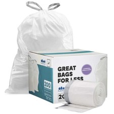 Plasticplace Custom Fit Trash Bags Compatible with simplehuman Code J, 200 Count