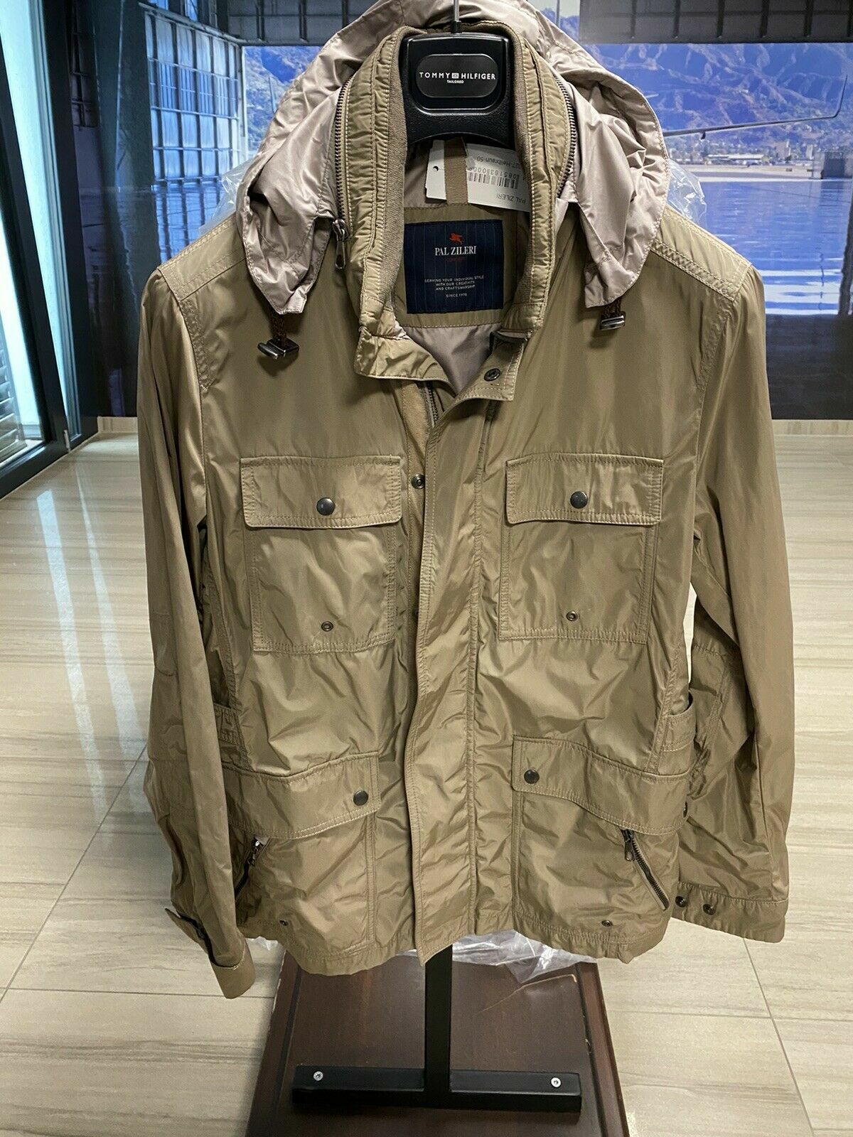 Pal Zileri Water Repellent Rain Jacket Parka Coats Jacket Caban 50