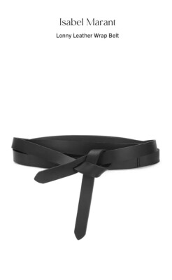 Isabel Marant Lonny Leather Wrap Belt Made In France  display picture 1