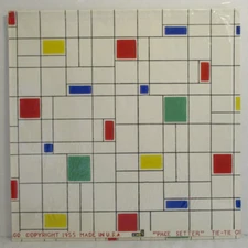 Tie Tie Gift Wrappings Geometric Gift Wrap 1 Sheet Pace Setter Vintage 1955