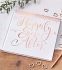 Gästebuch "Happily Ever After" Hochzeit roségold Hochzeitsalbum Hochzeitsdeko