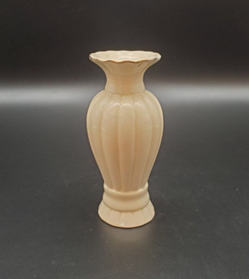 Gold Coast Ceramic Bud Vase Cream With Gilt Gold Trim 6''