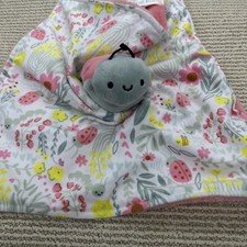 Carters Just One You Ladybug Floral Pink Security Blanket Plush Baby Lovey 68080