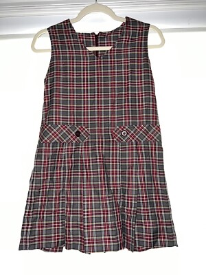 burgundy plaid uniform dress Convent of the Sacred Heart School Burgundy Dress Uniform Scarf