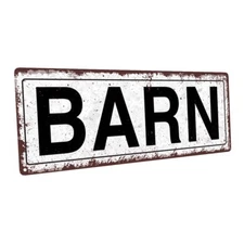 Barn Metal Sign; Wall Decor for Farm and Country