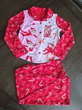 Girl Boy The Elf On The Shelf Pijama 2 Pc Set Size 8