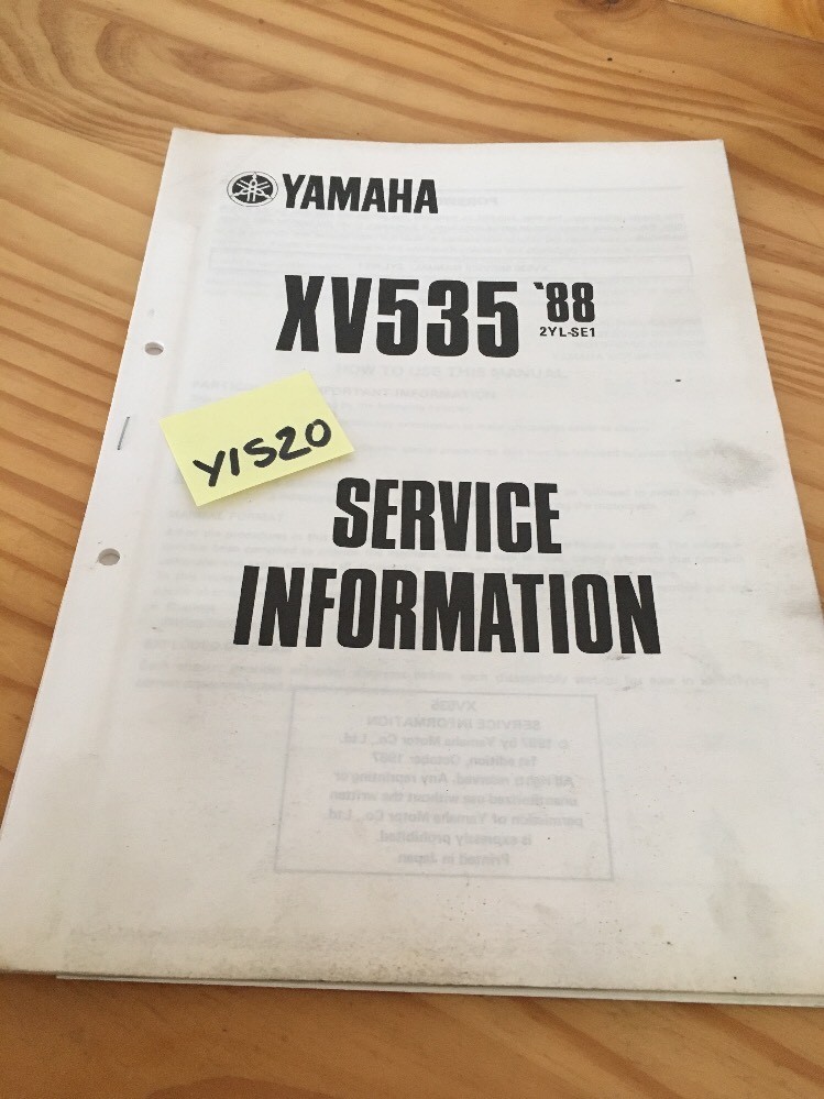 Yamaha XV535 1988 Virago XV 535 Technical Service Information Data