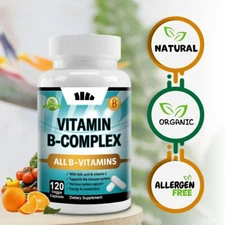 Vitamin B Complex Vitamins B1, B2, B3, B5 and B12, Energy, Metabolism Aid